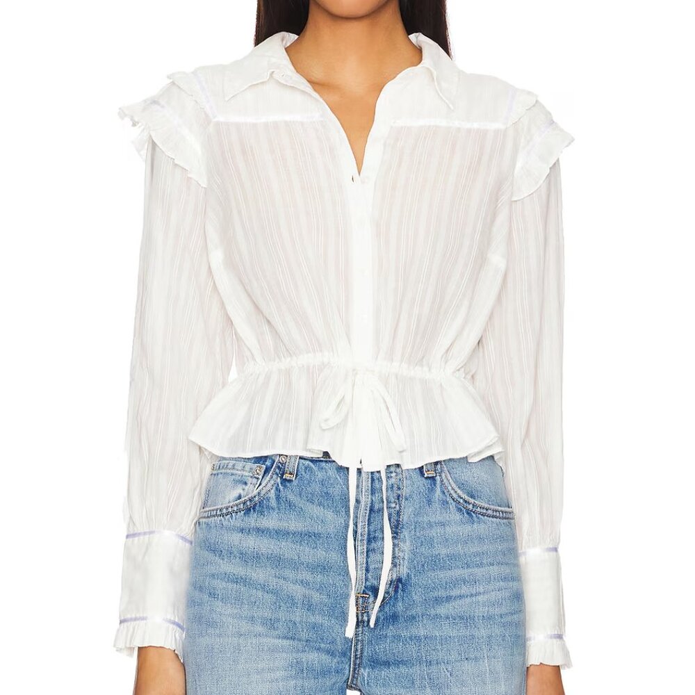 SOLD - Free People Solid Daybreak Blouse